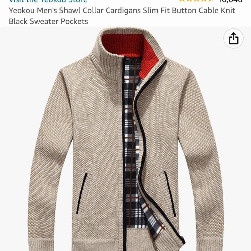 Mens cable knit sweater NWT